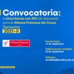 Resultados a convocatoria a cinco becas para Alianza Francesa del Cusco