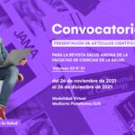 Convocatoria presentación de artículos científicos en Revista Salud Andina