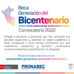 Beca Generación del Bicentenario - Convocatoria 2022