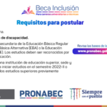 Beca Inclusión- Convocatoria 2022