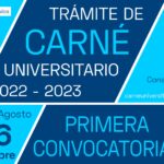 Primera convocatoria: Trámite de carné universitario 2022-2023