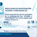 Webinar: Resultados de investigación válidos y confiables