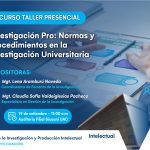 Filial Sicuani - Curso taller Investigación Pro: Normas y Procedimientos en la Investigación Universitaria