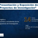 Presentación y exposición de proyectos de investigación